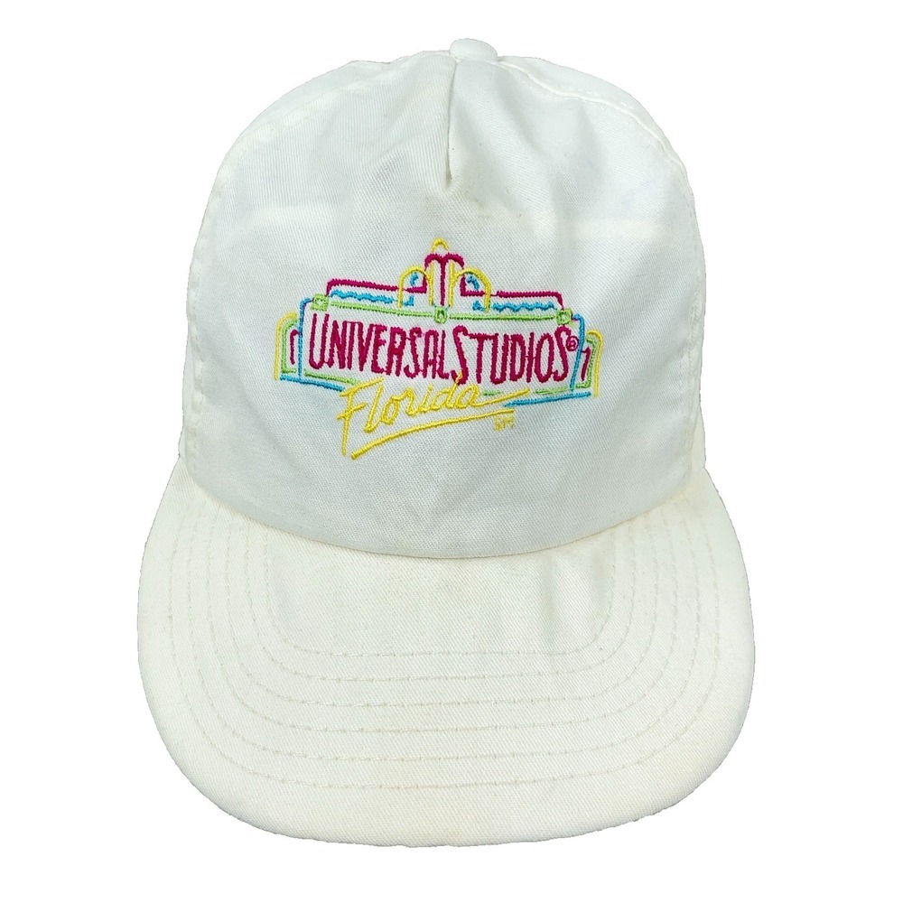 Vintage Universal Studios Hollywood Hat‎ Cap Strap Back 90s Neon Lights USA Made
